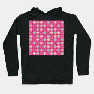 Pink Abstract Circle Pattern Hoodie